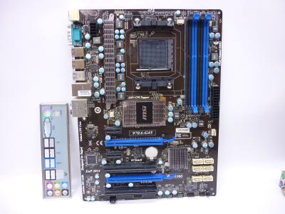 Материнская плата MSI 970A-G45  AM3+, AMD 970, 4xDDR3, 6x SATA, 2x pcie x16, 2x pcie x1, 2x pci, 24+8 pin, ATX, заглушка