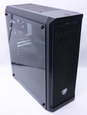 Корпус Cougar MX330-G Miditower, ATX, видео до 350 мм, кулер до 155 мм, 1х FAN 120mm, front 2x USB 3.0, 2x USB 2.0, 2x Audio, материал: Сталь, стекло, ВОХ
