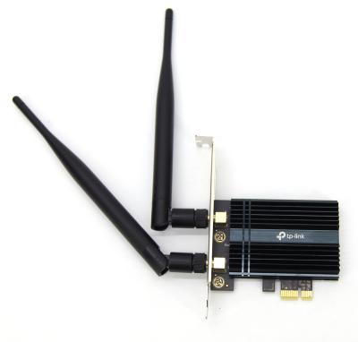 Адаптер PCI-E Wi-Fi TP-LINK Archer TX50E Wi-Fi 6 802.11ax, 2.4GHz / 5GHz, AX3000, MU-MIMO, 20 dBm, WPA2/WPA3, 2 антенны 7dbi, PCI-E x1 , OEM