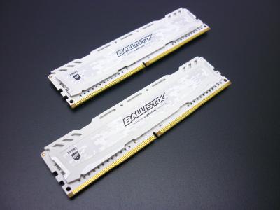 Оперативная память DDR4 8GB KIT 2x4GB Crucial Ballistix Sport White BLS2C4G4D26BFSC, DIMM, PC4-21300, 2666MHz, CL16, 16-18-18-38, 1.2v, XMP, Радиатор