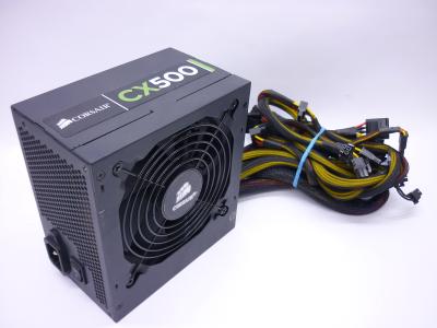 Блок питания Corsair CX500 500 Вт Act PFC, 80 PLUS Bronze, КПД 80%, ATX 12V Ver. 2.3, 24 pin, 4+4 pin CPU, 5x SATA, 4x Molex, 2x(6+2) pin PCI-E, 120mm fan
