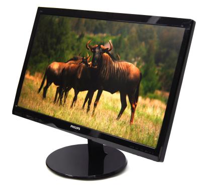 ЖК-монитор 24 Philips 246V5 1920x1080 FullHD, HDMI, VGA, TN, sRGB, матовый, динамики, 1ms GtG, 60Hz, одна незначительная царапинка на матрице