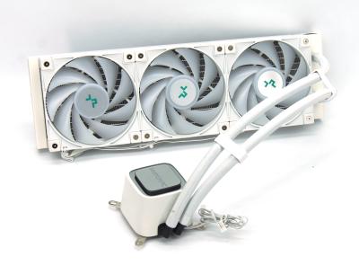 Система жидкостного охлаждения DEEPCOOL LS720 WH 3 секции 120x120мм, отводит 250Вт, 500-2200rpm, 3pin+4pin+sata, крепление только для Intel 115x/1200/1700, белая
