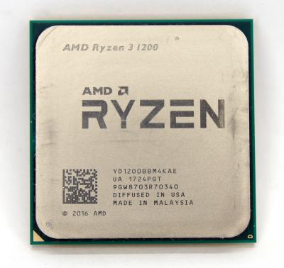 Процессор AMD Ryzen 3 1200 AM4, 4 ядра Summit Ridge, 3.1-3.4GHz, L3 cache L3 8MB, DDR4, PCI-E 3.0, 65W, OEM