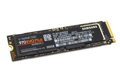 Накопитель 500GB SSD M.2 NVMe Samsung 970 EVO Plus  M.2 key M, 2280, PCI-E 3.0 x4, NVMe, V-NAND 3-bit MLC (TLC), 512MB, чтение/запись до 3500/2300 MB/s, TBW 300 TB, OEM