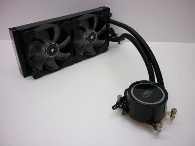 Система жидкостного охлаждения DeepCool L240V2 150 Вт, только для сокетов AMD AM4/AM3+/AM3/AM2+/AM2, 2 вентилятора 120мм Corsair, медное основание, алюминиевый радиатор, необслуживаемая, 3x3pin, OEM