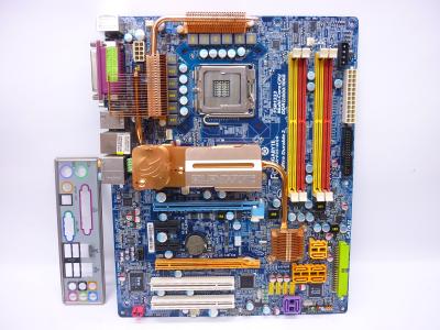 Коллекционная материнская плата GIGABYTE GA-P35-DQ6  LGA775, Intel P35, 4xDDR2, 8x SATA, IDE, 2x pcie x16, 3x pcie x1, 2x pci, 24+8pin, ATX, заглушка