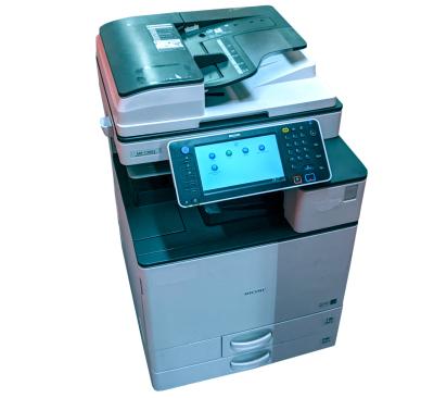 Лазерное цветное A3 МФУ Ricoh MP C2003SP цветная лазерная печать 1200dpi, A3/A4, Duplex, 20стр/мин, ADF Duplex, LAN, USB, 2 лотка, тонер C-21%  M-90%, Y-50% K-65%, пробег цвет 61.1k ч/б 15.6k