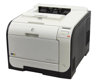 Цветной принтер HP Color LaserJet Pro M451dn лазерный 4-цветный, A4, 600dpi, 20 стр/мин, duplex, USB, LAN, пробег 22.7k, картриджи K-60%, C-100%, M-10%, Y-10%