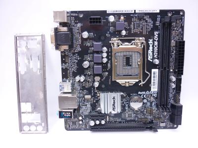 Материнская плата ASRock H310CM-DVS LGA1151v2, Intel H310, 2x DDR4, 4x SATA, pcie x16, pcie x1, 24+8pin, mATX, заглушка